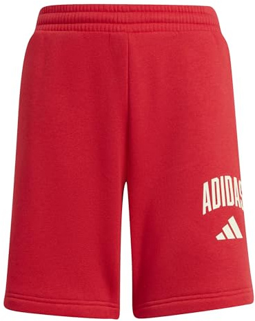 adidas Unisex Kids Seasonals Collegiate Typography Short, Pure Ruby/Off White, 11-12 Years