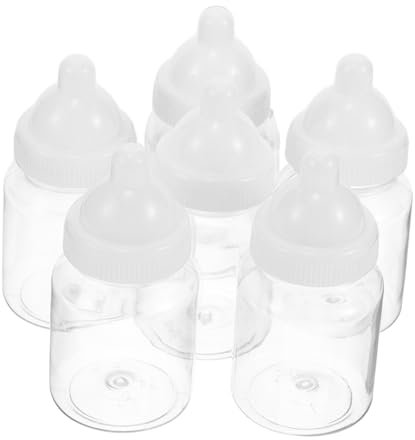 OFFIGAM 12stücke Teiliges Transparente Shower Süßigkeitenboxen Wiederverwendbare Milchflaschen-design Für Babyfeiern Und Geburtstagsfeiern Kreative Dekorationen Für Süße Leckereien