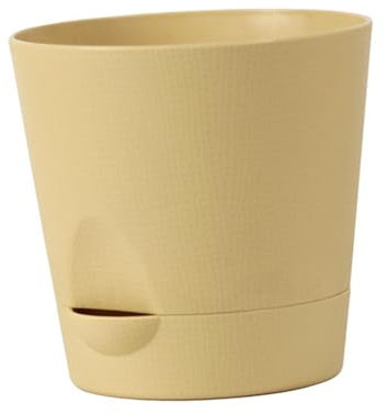 perfk Auto-Eau Pot Plante Pot Planteur de Fleurs de à Fleurs légères multifonctionnelles pour Balcon de Table, Kaki