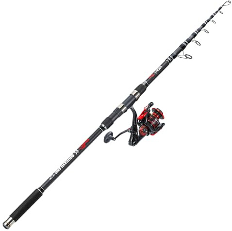 Sougayilang Karpfenruten- und Rollenset, teleskopische Reiseangelruten, 4,7:1 leistungsstarke Karpfenrolle für das Karpfen-Feederfischen 3,6 m/3,9 m/4,2 m-39
