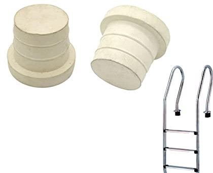 Pool Ladder Replacement Parts - Rubber Bumpers & Bolts Pool Anchor Kit with Escutcheon for Durable and Secure Swimming Pool Ladder Installation