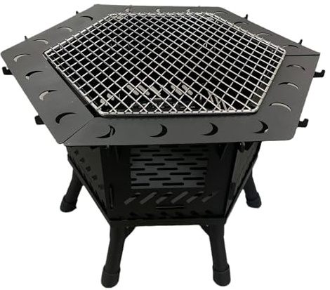 Camping Stove, Portable Outdoor Grill, Charcoal Grill, Tea Maker, Detachable.