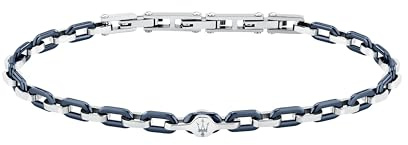 Herren-Armband aus Stahl, Keramik, Kollektion Ceramic, Kette, Dreizack