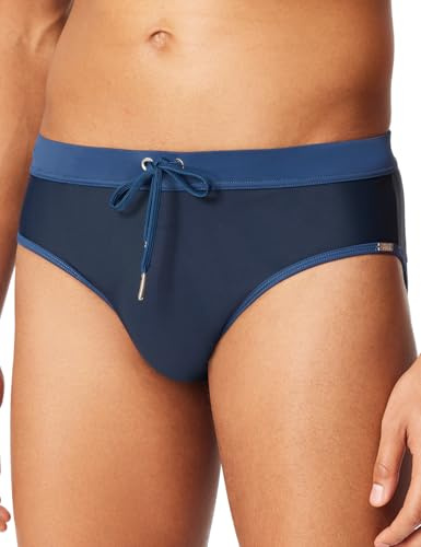 Schiesser Herren Schiesser Herren Badehose Slip Enganliegend Single Jersey - Aqua Badehose (1er Pack)