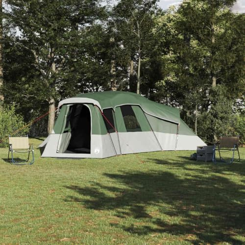 Familienzelt Grün 762 x 655 x 218 cm Outdoor Camping mit Dach Speicher Komfort Einfachheit für Campen Aktivitäten