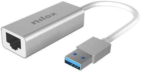 Nilox, Adapter USB-A auf Ethernet RJ45 Gigabit LAN Adapter 1000Mbps