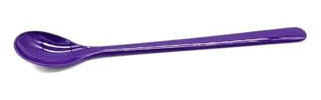 Lot de 6 cuillères multi-usages en plastique - 18 cm - Pour yaourt - Cuillères à glace - Réutilisables - Violet