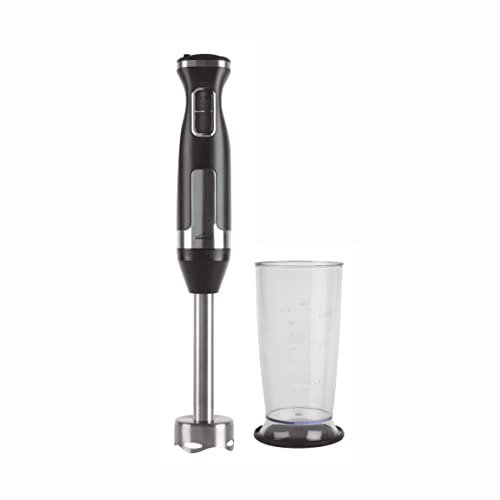Lacor 61682 - Batidora eléctrica PRO con vaso mezclador de base antideslizante, Acero Inoxidable 18/10, Libre de BPA