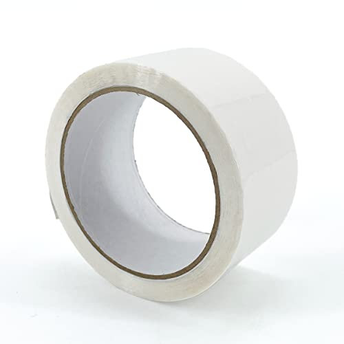 IMBALLAGGI 2000 - Nastro Adesivo Pacchi Bianco in Polipropilene 12Pz 5cm x 66mt x 76 mm, Nastro Imballaggio per Spedizioni e Trasloco, Scatole e Scatoloni, Resistente Durevole con Strappo Silenzioso