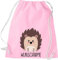 Kleckerliese Kinder Turnbeutel Schule Kindergarten Rucksack Tasche Tiere Igel personalisiert Name, rosa