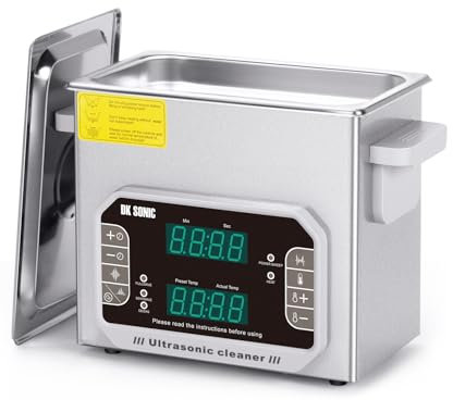 DK SONIC Ultraschallreiniger 3L,120W Ultraschallreinigungsgerät mit Timer, Heizung und Touch-Steuerung, vielseitig einsetzbar für Brillen, Ketten, Uhren (inkl. Korb)