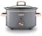 Tower T16042GRY Cavaletto 3.5 Litre Slow Cooker with 3 Heat Settings, Removable Pot and Cool Touch Handles, Grey and Rose Gold