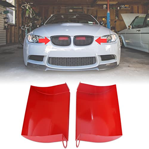 JESTOP 2 Stück Dynamische lufteinlass schaufel, Aluminum Luftstrom Ansaugdeckel, Dekorative Vent Hood Cover Kaltluftansaugsystem für BMW 3er, E90/91/92/93 316d, 318d, 320d, 325d, 330d, 335d, 316i, M3