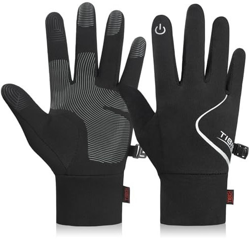 PULIOU Handschuhe Kinder Reithandschuhe Winter Warme Fahrradhandschuhe Anti-Rutsch Winddicht Leichte Touchscreen Wasserdicht Laufhandschuhe für Jungen Mädchen 4-12 Jahre, TM11-S(4-6Jahre)