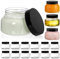 Yarlung 16 Pack 8 Oz Plastic Jars with Lids, Clear Body Scrub Containers Empty Refillable Containers Round Low Profile Samples Jars for Makeup, Body Butter, Creams, Slime, Travel Storage