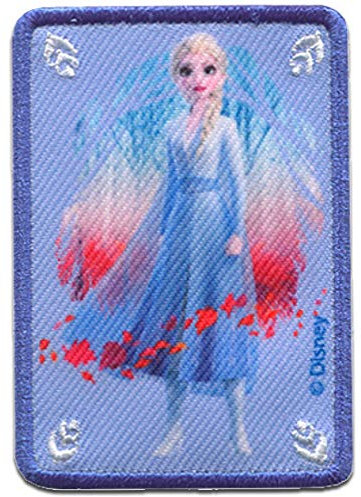 Comercial Mercera Disney © Frozen 2 Die Eiskönigin 2 Elsa - Aufnäher, Bügelbild, Aufbügler, Applikationen, Patches, Flicken, Zum Aufbügeln, Größe: 5 x 7 cm