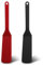 MARUKO Spatules en Silicone, Spatule à Crepes en Silicone, Spatule Patisserie, Spatule à Omelette Flexible en Silicone pour la Cuisson des Burgers, Pizzas et Steaks (Noir et Rouge)