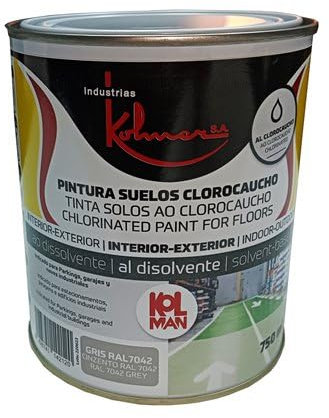 Pintura kolman suelos-parking clorocaucho 750 ml gris semimate