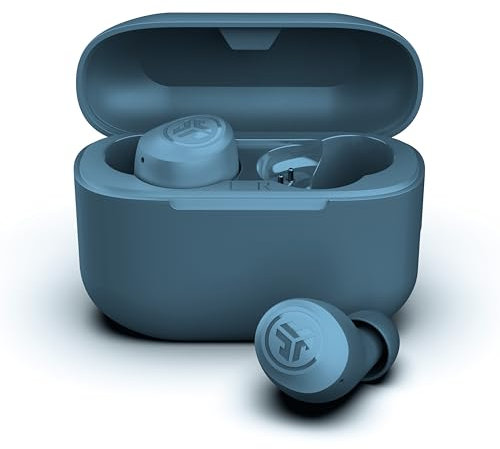 JLab Go Air Pop+ In Ear Kopfhörer kabellos Bluetooth, True Wireless Kopfhörer, 35+ Std Headphones, kabellose Ohrhörer, Earbuds mit Mikrofon, USB-C Ladebox, Dual Connect, EQ3 Sound, Marineblau