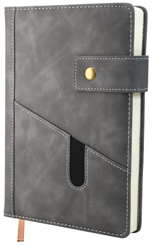 HoyunLL A5 Notebook Journal - Hardcover Executive Notebooks with Premium Thick Paper, College Lined Journal, 8.3×5.8,360 Page, Perfect for Office Home School Business Writing & Note Taking (Grey)