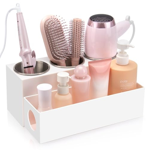 GFWARE Hair Tool Organizer with 3 Stainless Steel Cups, Cooling Hot Tools