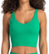 Lemedy Women Sports Bra Longline Crop Tank Top Padded Workout Running Yoga, Green, M