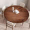 Odot Waschbare Elastische Runde Tischdecke 3D Holzdruck - Anti-Tear Wischbare rutschfeste Rund Tischdecken Abwaschbar Abwischbar Tischtuch für Dekoration Kaffee Garten Party (140cm,Kaffee)