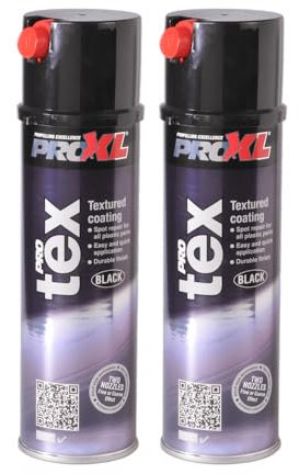 2x PROTEXB Black Textured Plastic Coating Aerosol 500ml