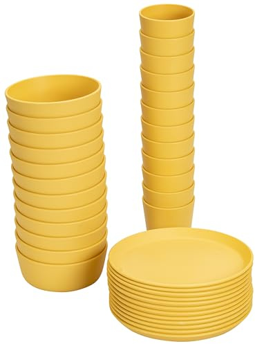 Betzold Geschirr-Set, 36-teilig | Krippe und Kita, Teller Becher Schüssel, aus treeNside-Material