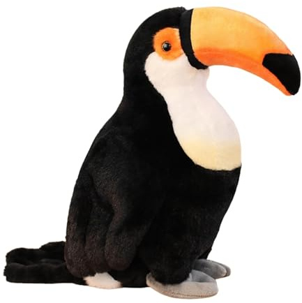 Xiyocadt Papagei Kuscheltier, Tukan, Papagei Stofftier, Papagei Plüschtier zum Spielen & Kuscheln Geburtstagsgeschenk für Kinder Mädchen Jungen (Tukan(30cm))