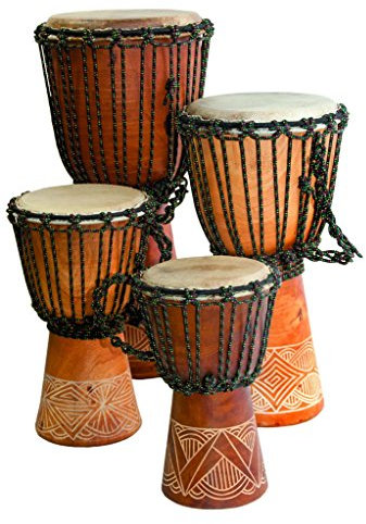 Djembe Anfänger geschnitzt, 30,5 cm hoch, 16,5–17,8 cm Head
