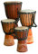 Djembe Anfänger geschnitzt, 30,5 cm hoch, 16,5–17,8 cm Head