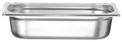 HENDI Gastronormbehälter, Temperaturbeständig von -40° bis 300°C, Heissluftöfen-Kühl- und Tiefkühlschränken-Chafing Dishes-Bain Marie, Stapelbar, 1.8L, GN 1/4, 265x162x(H)65mm, Edelstahl