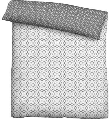 biberna 0636045 Mix & Match Bettbezug Mako-Baumwoll-Satin 1x 135x200 cm, sturmgrau