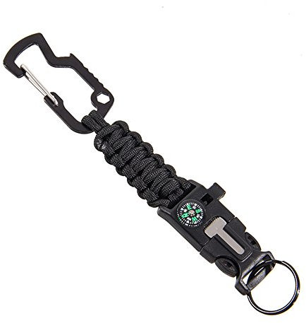MansWill Überlebensausrüstung im Freien, 7-Kern-Paracord-Schlüsselanhänger Notfall-Sportausrüstung Kits