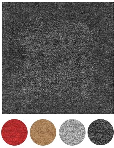 andiamo Teppichfliesen selbstklebend und zuschneidbar 40 x 40 cm - Bodenbelag aus Nadelfilz zuschneidbare Filzplatten selbstklebend 4 m² - 25 Stück Standard Anthrazit