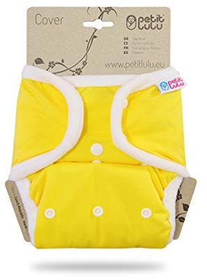 Petit Lulu One Size Überhose (5-16 kg) für Stoffwindeln Druckknöpfe (Gelb)
