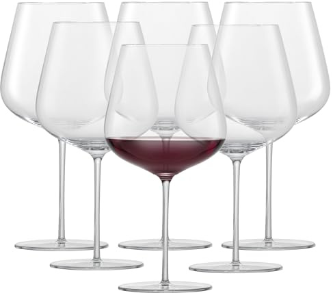ZWIESEL GLAS Vervino Burgundy Red Wine Glass (Set of 6), Burgundy Glasses for Red Wine, Dishwasher-Safe Tritan Crystal Glasses, Made in Germany (32 Ounce)