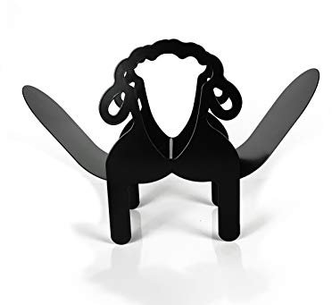 Scott & Rye - SHEEP Toilet Roll Holder - Black Metal Stand - Bathroom accessory - Free Standing