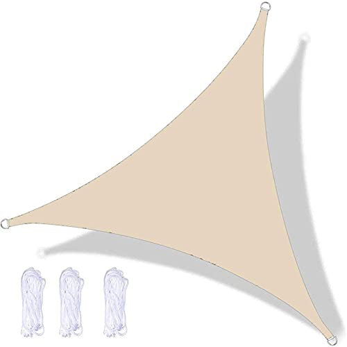 DKLE Voile D'Ombrage ImperméAble Protection Solaire 2.5x2.5x2.5 m, Toile D'Ombrage Impermeable Triangulaire, Auvent ImperméAble avec Accessoires, pour Jardin ExtéRieur Terrasse Cour