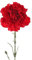 artplants.de Kunstblume Nelke VANERA, rot, 60cm, Ø8cm - Plastik Nelke