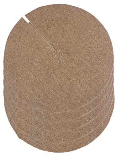 Novatool 5X Baumscheibe-Winterschutz Ø 37cm Kokos-Scheibe für Topf-Pflanze Kübelabdeckung Winterschutz Frost Pflanze Abdeck-Matte Mulch Frostschutz-Haube