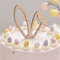 Ginger Ray Easter Bunny Wooden Ears Cake Topper Decoration - 18cm x 11cm
