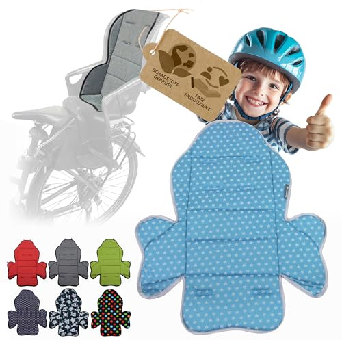 Ersatzbezug kompatibel mit Römer Jockey Kinderfahrradsitz Mod2 | Weiches Ersatzpolster, Sitzbezug, Waschbar bei 30°C (türkis Sterne)