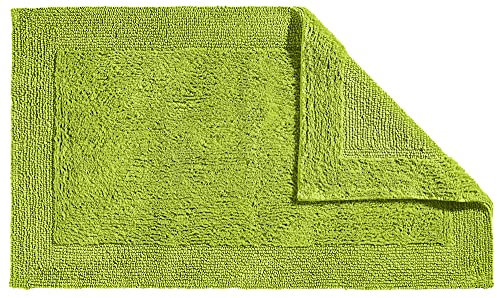 Erwin Müller Badematte, Badteppich Uni Serie Stuttgart - extra dick, hohe Saugfähigkeit, 100% Baumwolle - Größe 50x80 cm apfelgrün