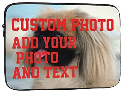 Personalisierte Laptoptasche Laptop Personalisiertes Foto Text Logo Sleeve Tasche Wasserdichte Laptoptasche Kompatibel mit jedem Notebook für 10 Zoll / 17 Zoll Computertasche, Klimt Art Student Ges