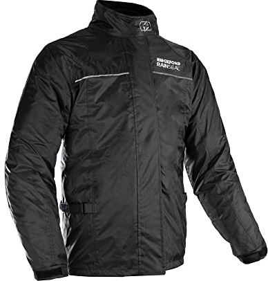 Oxford Products Rainseal Over Jacket Motorrad Nasswetterausrüstung, Schwarz, 5XL, Schwarz, 5X-Large