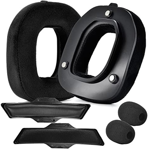 Yaowanguan A50 Gen 3 Mod Kit - Remplacement Plus épais Coussinets d'oreille,Bandeaux & Mousse pour Astro Gaming A50 Casque sans Fil, Coussinets/Tasses,Accessoires Clips magnétiques(Noir Velours)