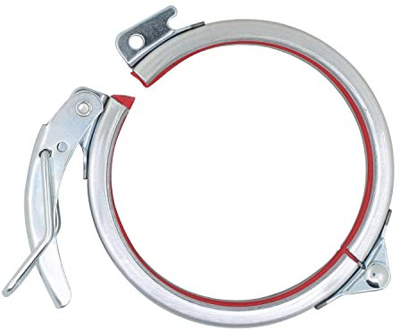 Rohrschelle Rohrschelle Edelstahl/verzinkt 80-400 Mm Durchmesser Einstellbare Rohrschelle Schlauchschelle Schnellspanner Runde Rohrschelle Schnell (Color : Galvanized, Size : 125mm)