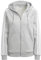 adidas Damen Essentials 3-Stripes Full-Zip Fleece Hoodie, medium Grey Heather/White, XL